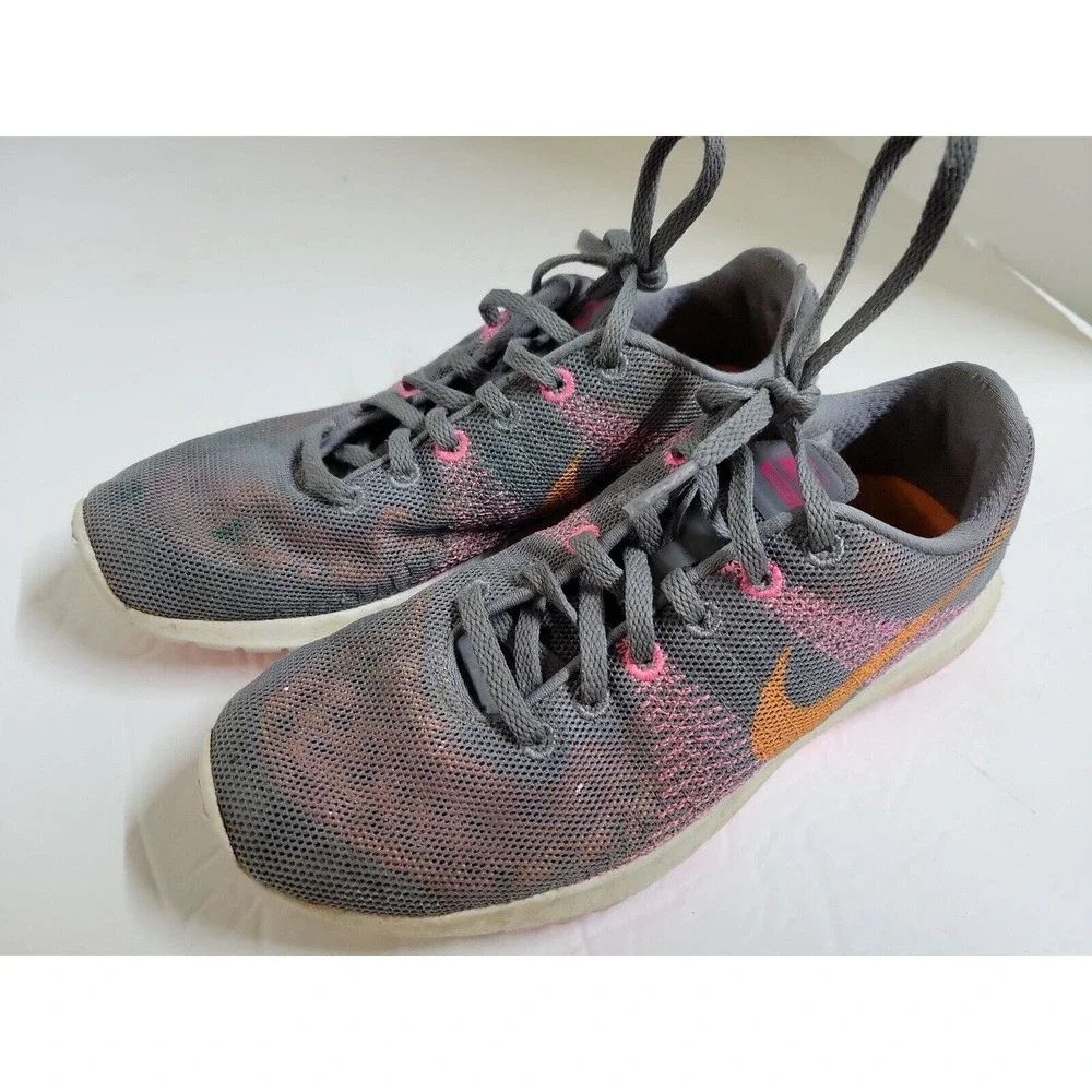 Nike Womens Flex Fury Shoes 705299-008 Gray Running Sneakers Sz 6.5